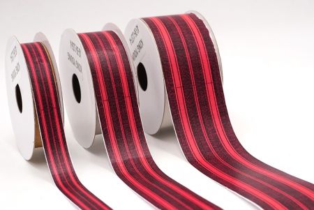 Червона та бордова смугаста тканинна стрічка набір_AI